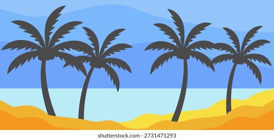 Fun Hello Summer concept design, abstract illustration with jungle exotic leaves, colorful design, white background and summer banner.