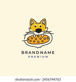 fun hot dog vector logo illutration for fast food street food restaurant business brand