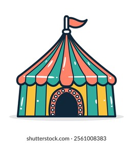 Fun house hand drawn vector illustration