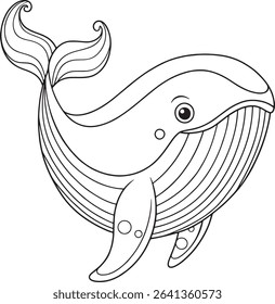 Fun humpback whale coloring page perfect for ocean animal themed kids activities