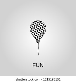 Fun icon. Fun symbol. Flat design. Stock - Vector illustration