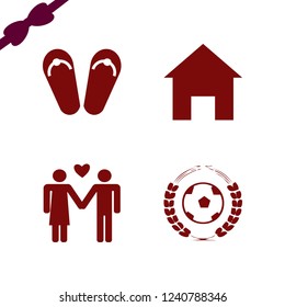fun icon. fun vector icons set football game, man woman love, beach sneakers and home