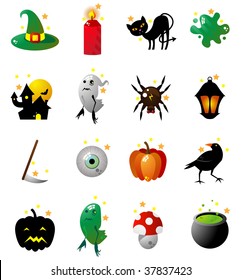 Fun icons for halloween holidays