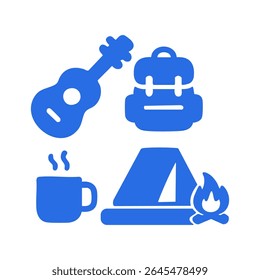 Fun illustration Camping Icons element