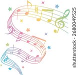 Fun illustration of musical notes (colorful)