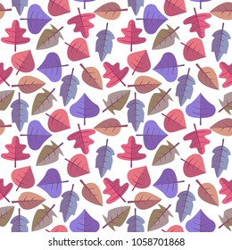 fun illustration pattern with leaf shape element