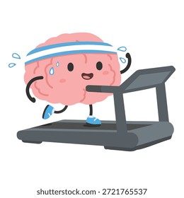 A fun illustration promoting mental wellness through indoor cardio activity showing motivation healthy routine education fitness ideas and positive lifestyle message