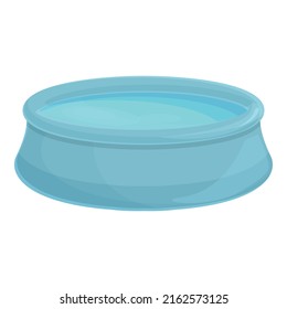 Fun inflatable pool icon cartoon vector. Float swim. Raft circle