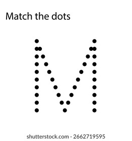 Divertido e interativo A a Z correspondência de pontos atividade projetado para ajudar as crianças a aprender alfabetos através de rastreamento e conexão. Perfeito para alunos de pré-escola e jardim de infância para desenvolver habilidades motoras finas e