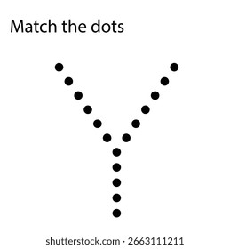 Spaß und interaktive A-Z-Matching Dots Aktivität entwickelt, um Kindern zu helfen, Alphabete durch die Verfolgung und Verbindung lernen.
