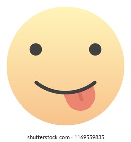 Fun Joke Face with Tongue Out Emoticon Emoji Sign