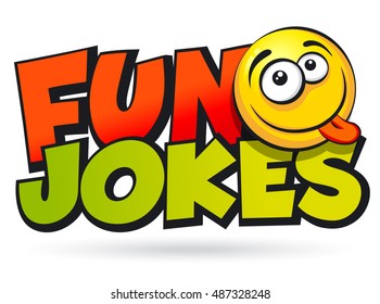 FUN JOKES inscription. Vector illustration