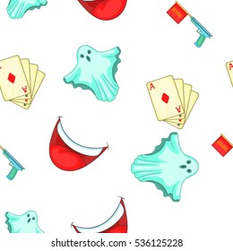 Fun and jokes pattern. Cartoon illustration of fun and jokes vector pattern for web