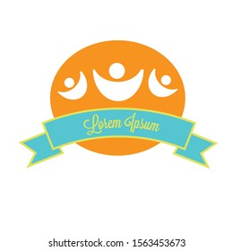 fun kids logo. children logo vector and illustration. kindergarten logo.