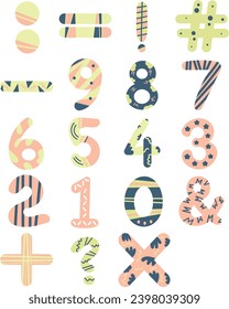 Fun Learning Numbers Illustration Set