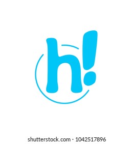 Fun Letter Logo Design. Exclamation Logo Design Template.