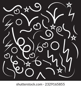 Fun line doodle seamless pattern. Creative minimalist style art background for children or trendy design with basic shapes. Simple childish scribble backdrop.