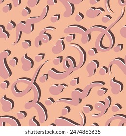 Fun line doodle seamless pattern. Creative minimalist style art background for children or trendy design with basic shapes. vector illustration.