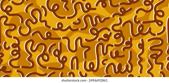 Fun line doodle seamless pattern. Creative minimalist style art background for children or trendy design with basic shapes. vector illustration.