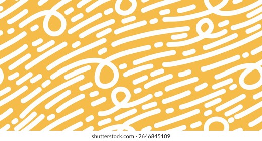 Fun line doodle seamless pattern. Creative minimalist style art background for children or trendy design with basic shapes. vector illustration.