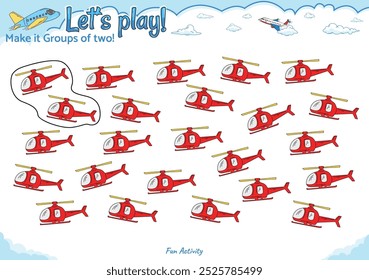 Fun logic game. Make it groups of two fun logic game for kid activities air transport. Educational game for children. fun activities for kids to play and learn.