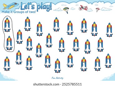 Fun logic game. Make it groups of two fun logic game for kid activities air transport. Educational game for children. fun activities for kids to play and learn.