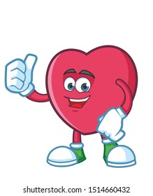 fun love symbol mascot character vector