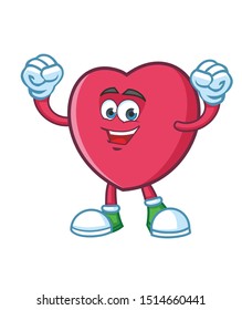 fun love symbol mascot character vector