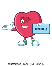 fun love symbol mascot character vector