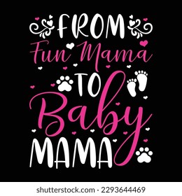 Von der lustigen Mama bis zur Baby Mama, Muttertags-Shirt-Printvorlage, Typografie-Design für Mama Mama Mama Mama Mama Mama Mama Mama Mama Mama Mama Tante Mama Mama Leben Kind schönstes Mama adorable Shirt