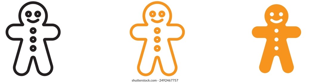 Fun Man Cookie Icon for Bakery and Dessert Graphics Perfect for Representing Man-Shaped Cookies and Baked Goods