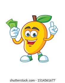 fun mango mascot character vector design