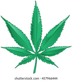 fun marijuana cartoon isolated