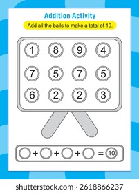 Exercícios de matemática divertidos para melhorar as habilidades de adição básicas.