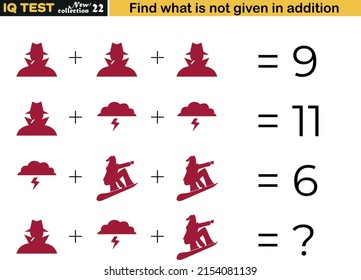 Fun math questions,Find the missing in addition. IQ test intelligence questions