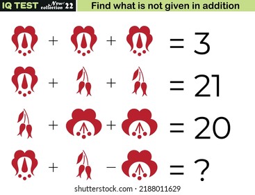 Fun math questions,Find the missing in addition. IQ test intelligence questions