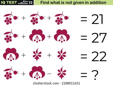 Fun math questions,Find the missing in addition. IQ test intelligence questions