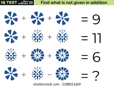 Fun math questions,Find the missing in addition. IQ test intelligence questions