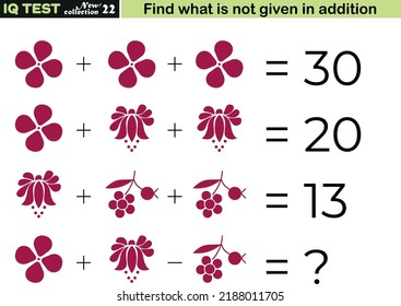 Fun math questions,Find the missing in addition. IQ test intelligence questions