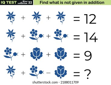 Fun math questions,Find the missing in addition. IQ test intelligence questions