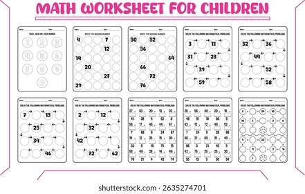 Fun math worksheets for children school