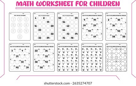Fun math worksheets for children school