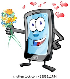  fun mobile character  romantic with flowors