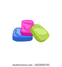 fun modeling clay toy cartoon. shape color, texture handmade, hobby project fun modeling clay toy sign. isolated symbol vector illustration