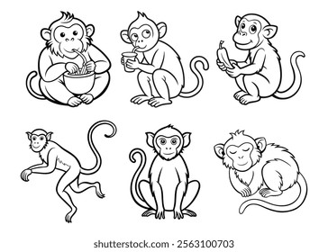 Fun Monkey Poses in Action.