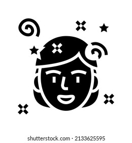 fun mood glyph icon vector. fun mood sign. isolated contour symbol black illustration