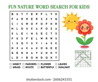 Fun Nature Word Search for Kids