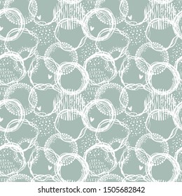 Fun New Years firework seamless pattern - hand drawn abstract doodles circles - great for New Years prints, invitations, textiles, wallpapers, banners - vector surface design