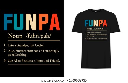 Fun pa Definition Noun Typography Grandpa T-shirt Design, Poster & Background.