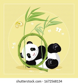 Fun panda learns the letters of the alphabet, the letter Q. This pattern is suitable for fabrics, t-shirts, gift wrapping, postcards and other printing surfaces.